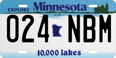MN license plate 024NBM