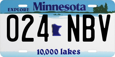 MN license plate 024NBV