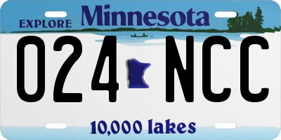 MN license plate 024NCC