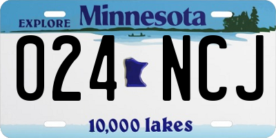 MN license plate 024NCJ