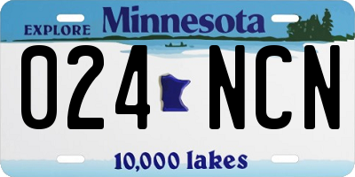 MN license plate 024NCN