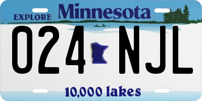 MN license plate 024NJL