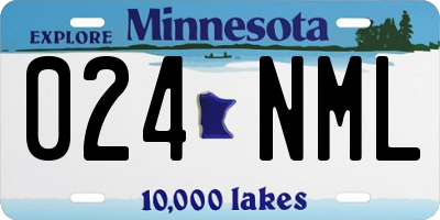 MN license plate 024NML
