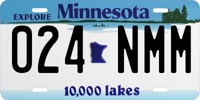 MN license plate 024NMM