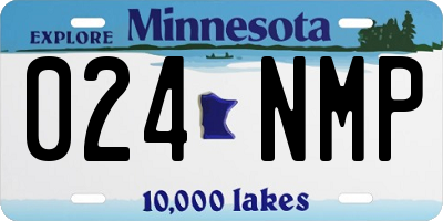 MN license plate 024NMP