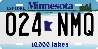 MN license plate 024NMQ