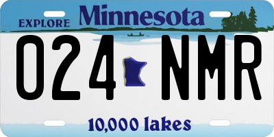 MN license plate 024NMR