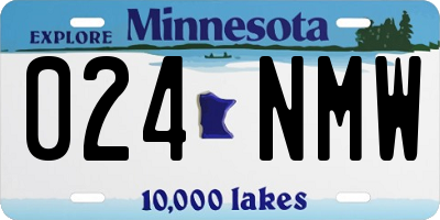 MN license plate 024NMW