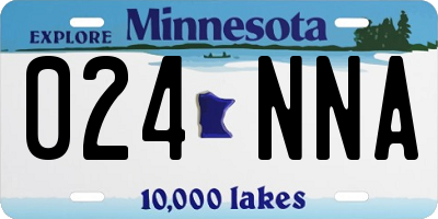 MN license plate 024NNA