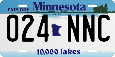 MN license plate 024NNC