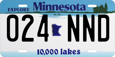 MN license plate 024NND