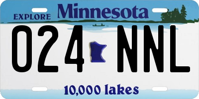 MN license plate 024NNL