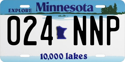MN license plate 024NNP