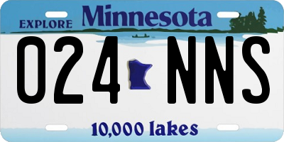 MN license plate 024NNS