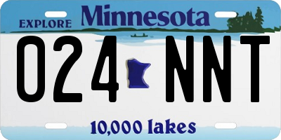 MN license plate 024NNT