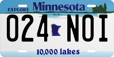 MN license plate 024NOI
