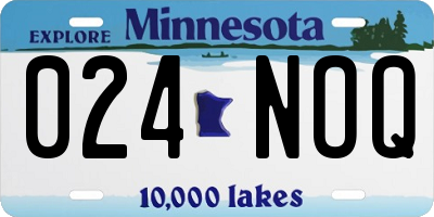 MN license plate 024NOQ