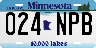 MN license plate 024NPB
