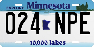 MN license plate 024NPE