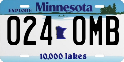 MN license plate 024OMB