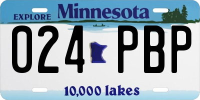 MN license plate 024PBP