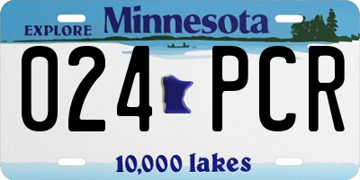 MN license plate 024PCR