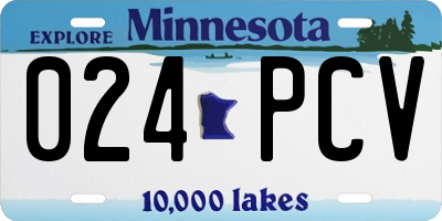 MN license plate 024PCV