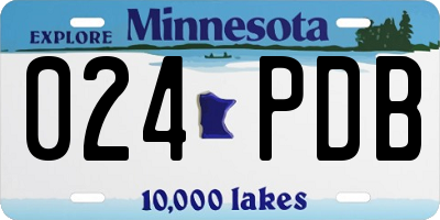 MN license plate 024PDB