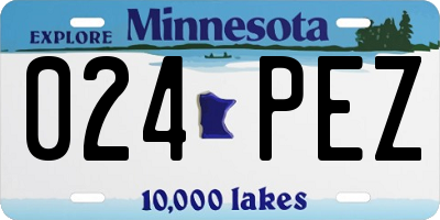 MN license plate 024PEZ