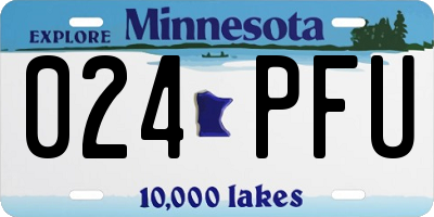 MN license plate 024PFU