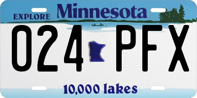 MN license plate 024PFX