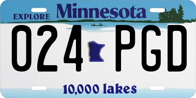 MN license plate 024PGD
