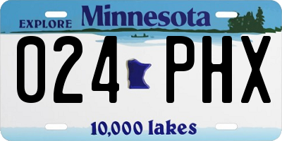 MN license plate 024PHX