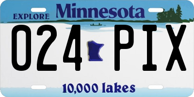 MN license plate 024PIX