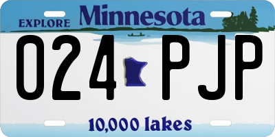 MN license plate 024PJP