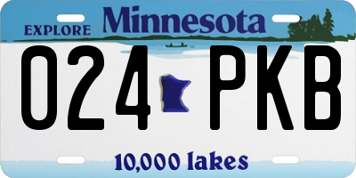 MN license plate 024PKB