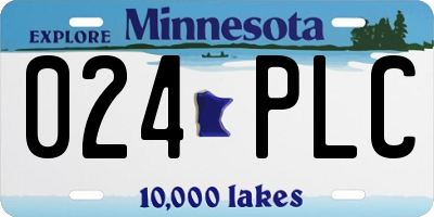 MN license plate 024PLC