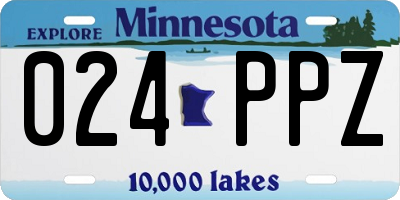 MN license plate 024PPZ
