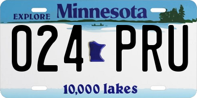 MN license plate 024PRU