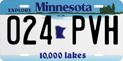 MN license plate 024PVH