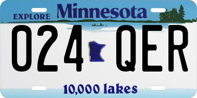 MN license plate 024QER