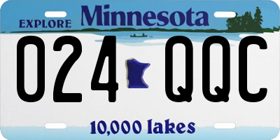 MN license plate 024QQC