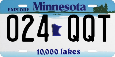 MN license plate 024QQT
