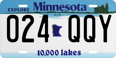 MN license plate 024QQY