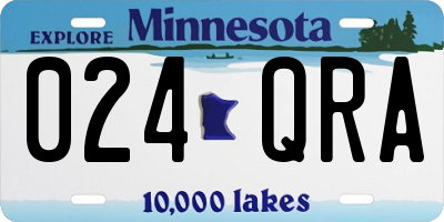 MN license plate 024QRA