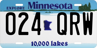 MN license plate 024QRW