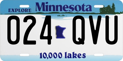 MN license plate 024QVU