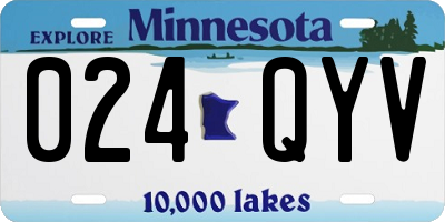 MN license plate 024QYV