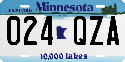 MN license plate 024QZA