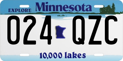 MN license plate 024QZC